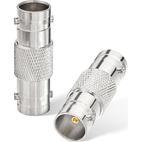 Connecteur BNC 75 ohms BNC Femelle à Femelle Barillet 2 Pièces Adaptateur Coaxial RF à Faible Perte Support HD-SDI/3G-SDI/4K/8K pour Moniteur Caméra de Sécurité DVR Enregistreur (1/5)