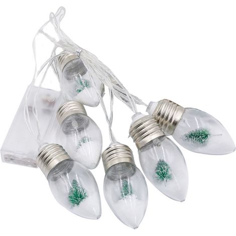 Christmas Decoration - LED Battery Box Christmas Day Wishing Bottle Lamp Room Decoration Christmas Tree Decoration Small Lantern Suitable for Christmas Decoration (Size: 80cm, 6 Lights)