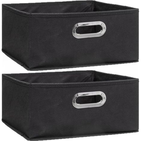 Lot de 2 boites de rangement carrées en tissu MIX'N MODUL