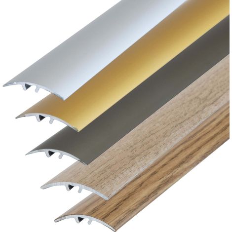 Profilé de transition Profilé d'adaptation avec matériel de fixation - 90cm x 50mm Argenté