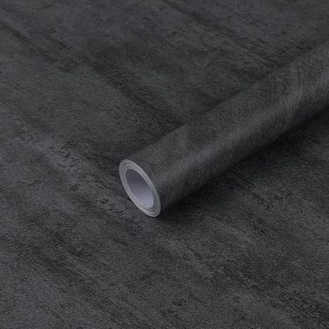 Vinyle Papier Adhesif pour Meuble Béton Rouleau Film Autocollant 40x1000cm Vinyle Adhesif Revêtement Gris Papier Peint Autocollant Mural Cuisine Armoires Comptoir Tableaux (1/5)