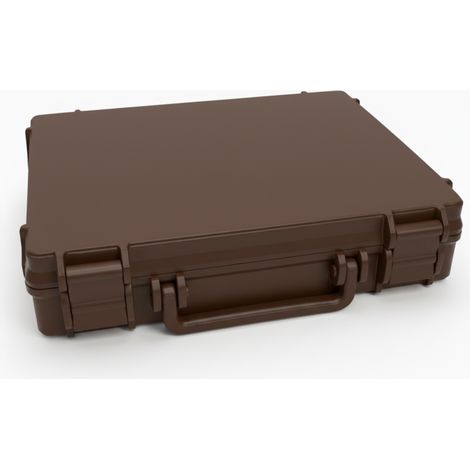 Organizer-Box mit Griff, braune Box für kleine Gegenstände (1/3)