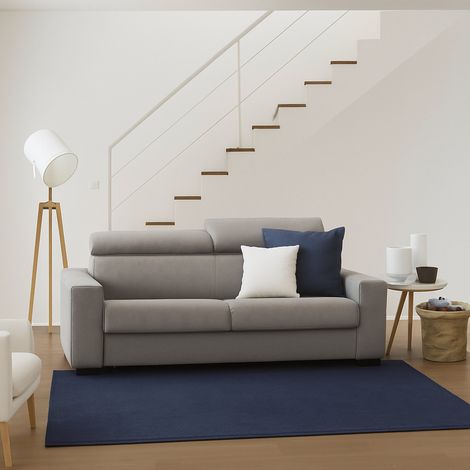 Talamo Italia Sofa cama Agrippina, Gran Sofá de 2 plazas, 100% Made in Italy, Sofá de salón con apertura giratoria, con reposacabezas ajustable y reposabrazos estándar, Cm 200x95h85, Tórtola, con emba (1/5)