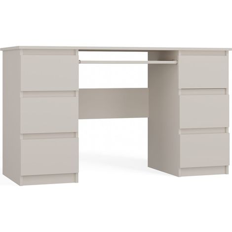 Scrivania destra con 4 cassetti, 51 cm, x 98 cm, x 76 cm, Bianco (1/4)