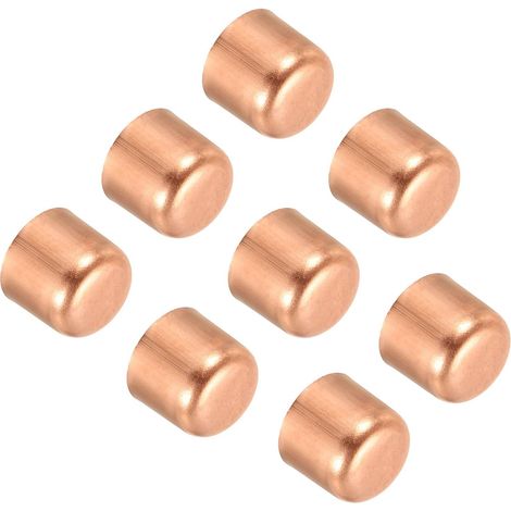 Capuchon de Tuyaux Cuivre 4pcs, Bouchons d'Extrémité Raccord, Embouts Tuyau pour Soudage Raccordements Plomberie Tube Climatisation, 10.2x11mm (Diametre x Hauteur) - 1/2 Inch (1/5)
