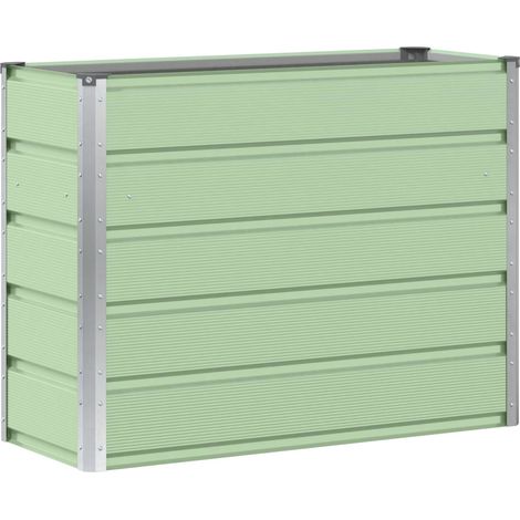 Jardinera Verde 100 x 40 x 75 cm Acero vidaXL