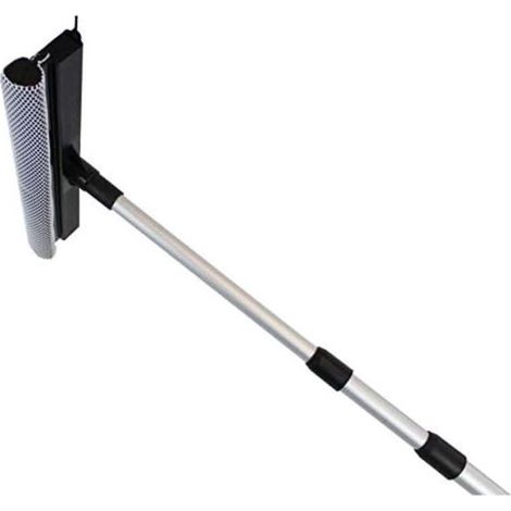 Nettoyeur de vitres télescopique - Raclette à vitres avec perche - Raclette à vitres avec perche télescopique