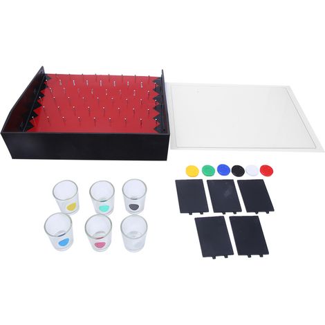 Lot de 6 verres à vin pour jeu de barre à chips colorées amusant en soirée (1/5)