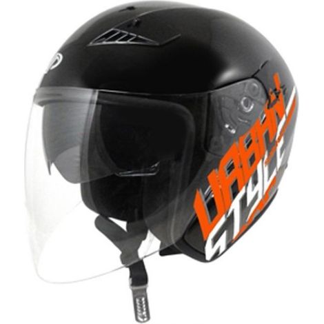 Casque jet UP pour Homme / Femme UP Taille M Suburban Black shiny