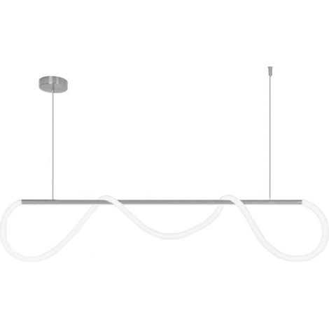 LAMPADA A SOSPENSIONE APP855-CP LUNGO CROMO LED 1-PUNTI LUCE 60W 120X26CM REGOLABILE (1/5)