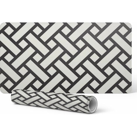 Alfombrilla de escritorio moderna para teletrabajo, tejido geom茅trico, 120 x 60 cm.