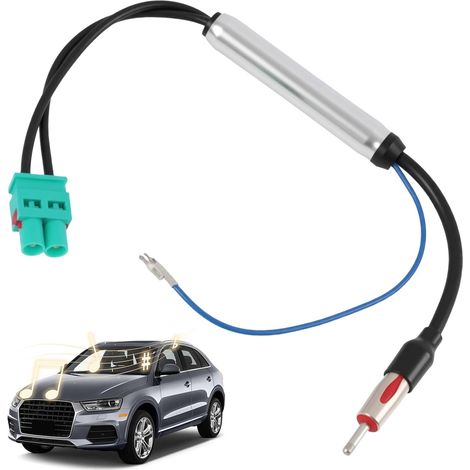 Autoradio Adaptateur d’Antenne Fakra Splitter, Double Adaptateur Fakra vers DIN, Connecteur d’Antenne pour Réception Dab FM/AM GPS, Compatible avec Systèmes Audio de Véhicules