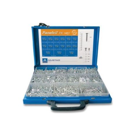 Scatola metallica con assortimento viti Panelvit testa svasata TX Torx MUSTAD Chromiting – MBPV001501910C8