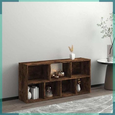 Armoire à livres - 815444 - Chêne fumé - 50 x 25 x 106 cm - Bois d'ingénierie (1/5)