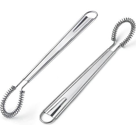2 Pcs En Acier Inoxydable Fouet De Cuisine Manuel Batteur Oeufs Mini Printemps Bobine Fouet Oeufs Mlangeur Crmeux Fouet Mlangeur Pour Cuisson Cu (1/5)