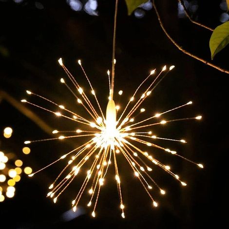 Fiocco di neve 120led scintille luminose decorazione albero di natale puntale addobbi casa porticato terrazza interno esterno - colorigenerali: MULTICOLOR (1/5)