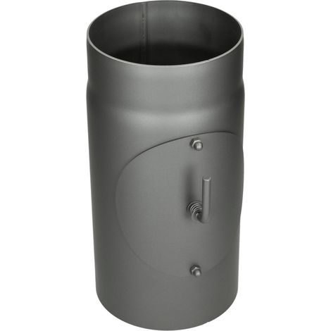 Tuyau de poêle diamètre 130 mm 500 mm avec porte fonte grise (passage)