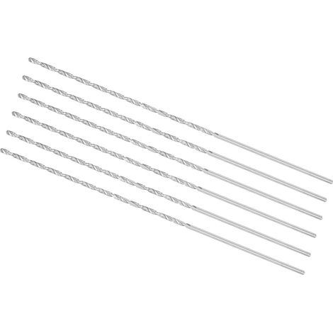 Forets Hélicoïdaux Extra Longs, Diamètre Foret de 3 mm, Longueur Totale de 300 mm, en Acier Rapide - (Pour Métaux Trempés, Menuiserie, Plastique, Aluminium), 5 Pcs (1/5)