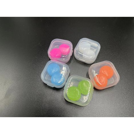 Bouchons d'oreilles en silicone réutilisables, bouchons d'oreilles étanches et antibruit (1/2)