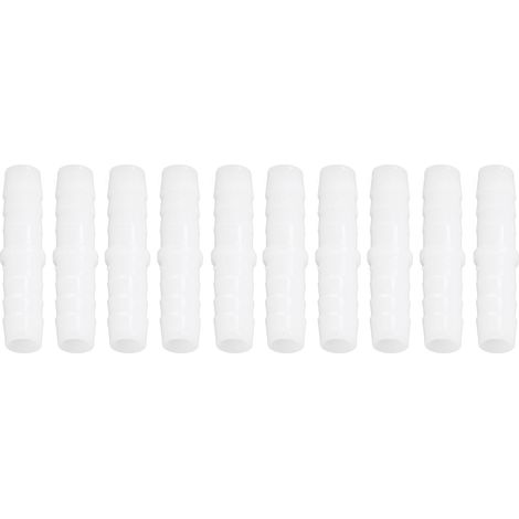 Raccord droit égal en plastique pour tuyau, manchon d'assemblage et jonction, adaptateur 12-12 mm, lot de 10 pièces (1/5)