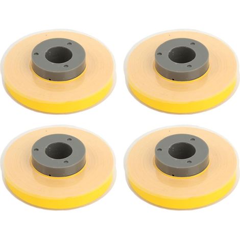 4 Rouleaux De Rubans pour étiqueteuse, 6 Mm De Large Et 8 M De Long, Impression Transparente, Ruban Adhésif Auto-adhésif, Papier D'étiquette Thermique pour Bricolage, pour Max LM 370 380 390(Jaune) (1/5)