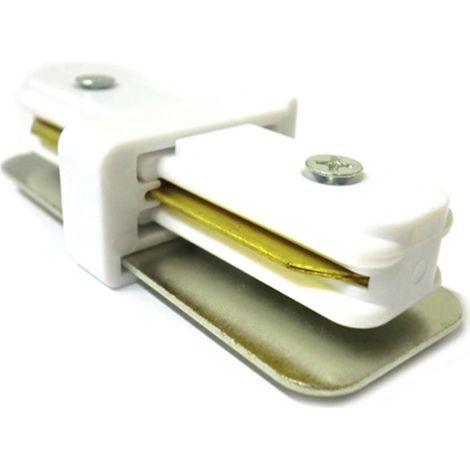 Giunto Lineare a I Connettore Per Binario Illuminazione Faretti Led Modello I Colore Bianco Per Monofase (1/3)