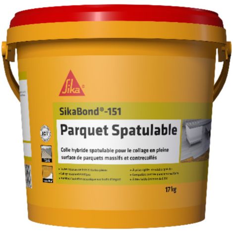 Colle parquet élastique SikaBond-151 – 17kg – Pour toutes essences de bois – Compatible sols chauffants – Circulable après 5h (1/3)