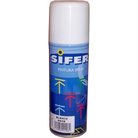 SIFER sifer pintura spray esmalte sintetico  200ml blanco mate