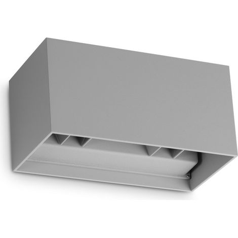 Ideal Lux ATOM Applique murale extérieure 20 cm, éclairage haut/bas, grise, 4 LED 2250 lm 3000 K, IP54 (1/2)