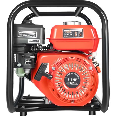 Pompe à eau thermique 7,5 CV, 212 cm³ - Moteur à essence 4 temps - Hauteur de refoulement 30m - Débit 26 m³/h - Pour irrigation (1/5)