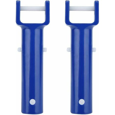 2pcs poignée de tête en Bleu Piscine Forme Clip Brosse poignée de la tête de Remplacement Piscine Accessoires (1/5)
