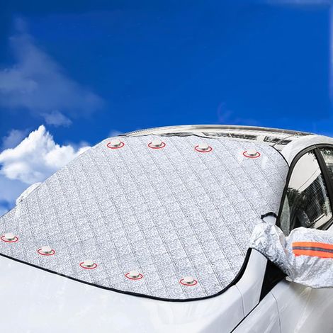 Couverture Pare-Brise Avant Voiture, 9 Magnétique Protection Repliable Universelle UV Soleil Poussière Pluie, Bâche Pare Brise pour Voiture SUV, Protege Pare Protection Solaire 180 110cm (1/5)