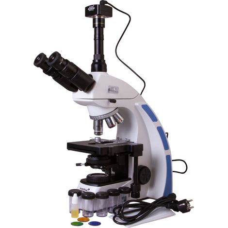 Microscopio trinocular digital Levenhuk MED D40T LCD