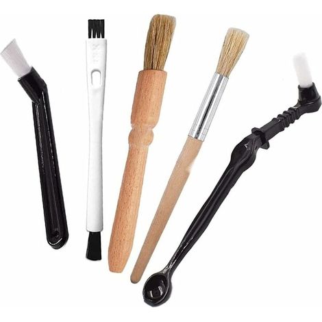 Green Mobility-Brosse à Café,Brosse de Nettoyage pour Moulin à Café,5 Pièces Brosse Machine à Café,avec Poignée en Bois et Plastique,pour Nettoyer Les Machines à Café dans Les Cuisines et Les Cafés (1/5)