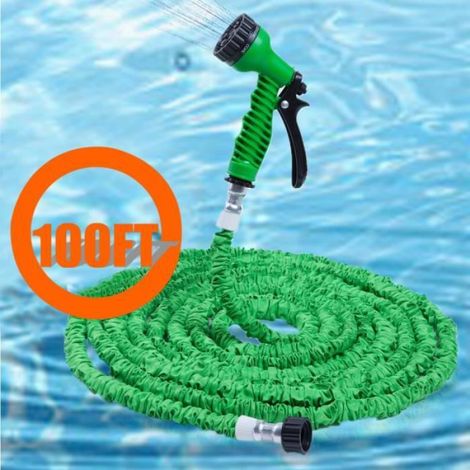 Tuyau d'arrosage extensible 100FT - 7 modes de pulvérisation - Tube de latex résistant à l'usure (1/3)