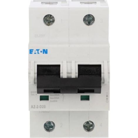 Interruttore magnetotermico 2P D 20A 25kA AC AZ-2-D20 174502