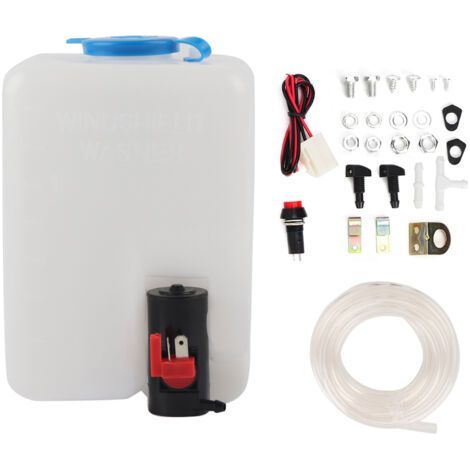 Kit de lave-glace universel 12V 1,8LPompe de nettoyage avec accessoiresInstallation facile pour pare-brise propre (1/5)