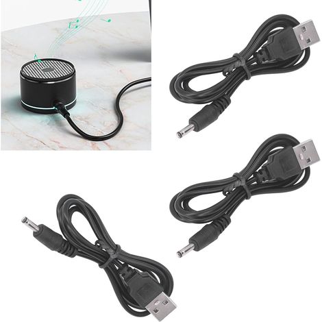 JSSEVN-Lot de 6 Câbles D'alimentation USB DC 5 V Jack Câble de Charge 3,5 X 1,35 Mm Double Couche D'isolation en PVC (1/5)