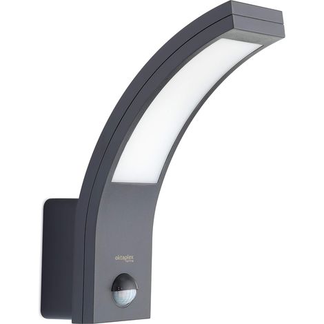 lampe extérieure avec détecteur IP54 blanc chaud 3000K (1/5)