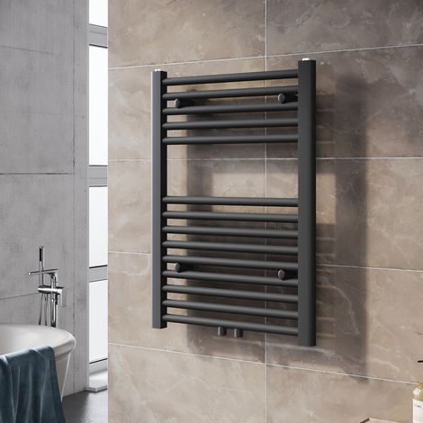 SONNI kleine Heizkörper Handtuchtrockner Bad Badheizkörper Handtuchhalter Anthrazit 700x500mm 309 Watt (1/5)