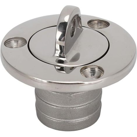 Garboard Bouchon de vidange 25 mm rond égouttoir en acier inoxydable Port de vidange pour bateau, remplissage/remplissage de pont de carburant de bateau, matériel en acier inoxydable 316 poli (1/5)