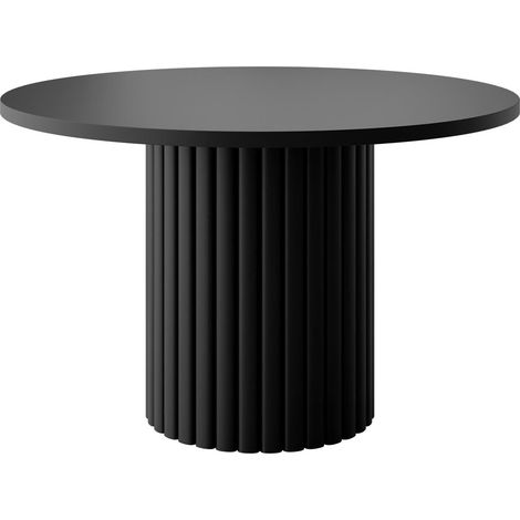 Mesa de centro Dearborn 107, Negro, 42x0x0cm, Diámetro: 67, Aglomerado laminado, Redonda