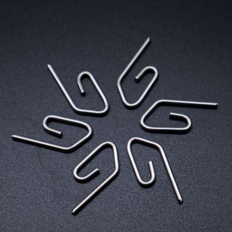 Neue Ware eingetroffen: 6-teiliges Haken-Gardinenzubehör, Taschenhaken, Gardinenhaken, Edelstahl (20 Stück) (1/5)