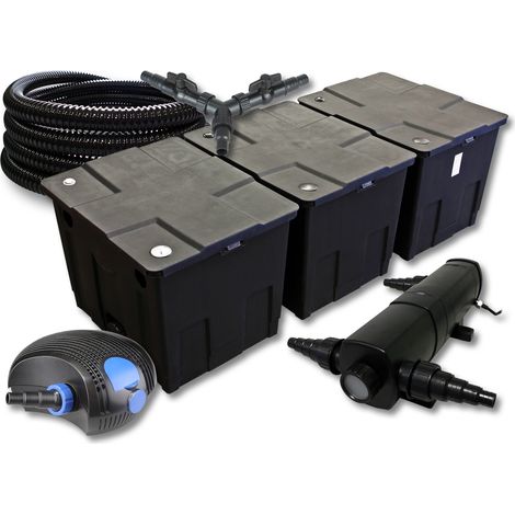 SunSun filtro para 90000l Estanque con 18W clarificador y 100W Bomba Manguera 25m