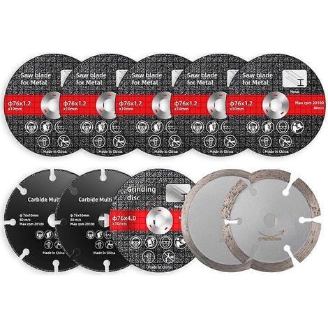 Lot de 10 disques de scie de 76 mm pour outils rotatifs - découpe et meulage (1/5)