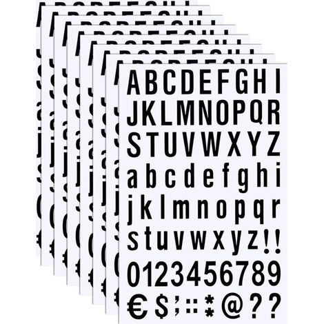 YMYNY Selbstklebendes Vinyl-Buchstaben- und Zahlen-Set, Briefkastennummern-Aufkleber für Schilder, Fenster, Türen, Autos, Adressnummern (schwarz, 2,5 cm) (1/4)
