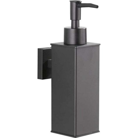 Wall-Mounted Soap Dispenser in 304 Stainless Steel - Matte Black - for Everyday Use (1/4)
