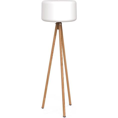 Solar Stehlampe außen LED dimmbar Farbwechsel RGBCCT Fernbedienung IP65 140 cm Tripod Skandinavisch Stehleuchte Außenleuchte Terrasse (1/5)