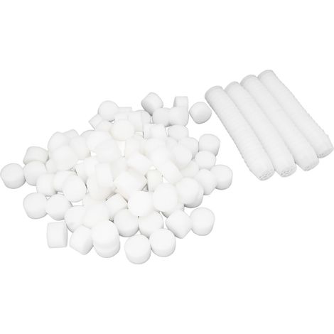 Lot de 100 paniers de culture hydroponique ronds, éponges de culture, blancs (1/5)