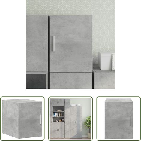 vidaXL Betonfarbe - Wandschrank Betongrau 30x42,5x40 cm Holzwerkstoff (1/5)